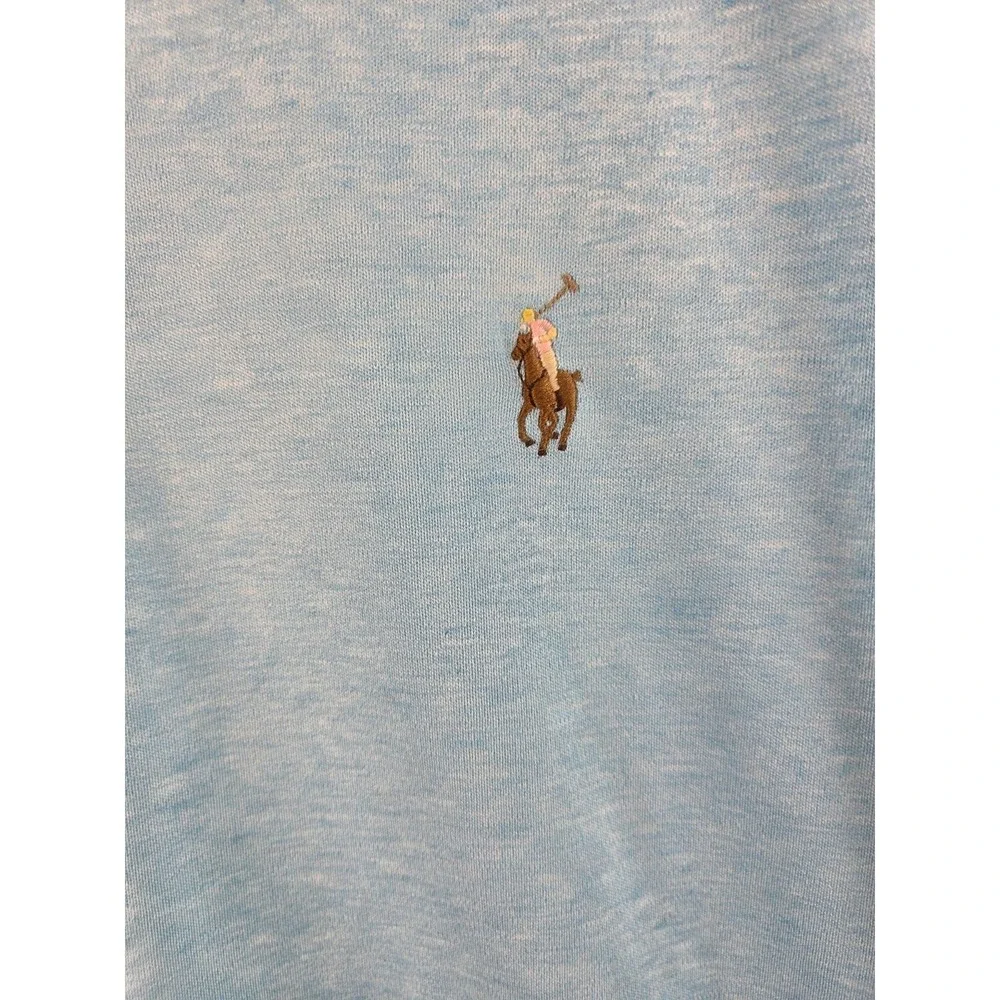 Polo Ralph Lauren Soft Touch Golf Polo Shirt 2XL Sky Sea Blue‎ Flesh Pony Logo
